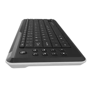 KB8500 Slim PC Wired Keyboard Silent Media Keyboard Komputer Kabel dengan Bahasa Arab