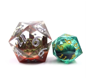 ชุดลูกเต๋าเรซิ่น 7 ชิ้น รูปทรงหลายเหลี่ยม ปรับแต่งโลโก้ได้ สำหรับเกม RPG Dungeons and Dragons ขอบคม รุ่น D20 ลาย <span class=keywords><strong>Beholder</strong></span> - Product Image 2