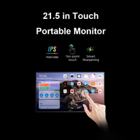 Monitor Portabel Layar Sentuh 21,5 Inci 1920 X 1080 IPS LCD 100Hz 300Nits Tipe C Layar Sentuh Sepuluh Titik Speaker Internal