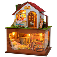 Maison de Fée DIY : Villa en Bois Miniature à Assembler, Modèle Architectural Scénique, Cadeau Idéal