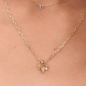 Collar con Colgante de Piedra de Nacimiento Romántico de Cobre Chapado en Oro de 18K Personalizado al por Mayor, Joyería de Gemas Coloridas, Regalo - Product Image 2