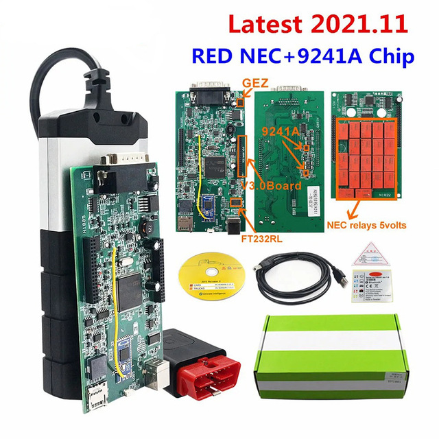 AK for True 9241A V3.0 Multidiag V2021.11 Dual-Board Car Diagnostic Scanner for OBD2 1 Year Warranty Universal Fitment
