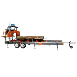TUV Ce Approved Portable Sawmill With 4PCS Frame And Trailer