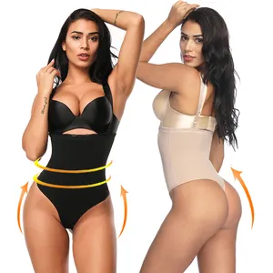 Best Verkopende Grote Maat Dames Body Shaper Shapewear Met Verstelbare Schouderriem Volledige Bodysuit String Voor Dames