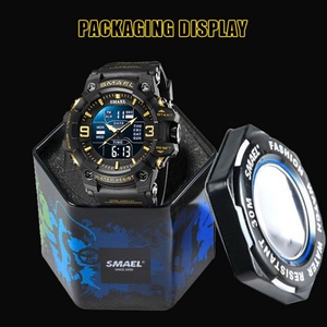 Reloj Deportivo de Lujo SMAEL 8049 para Hombre, Resistente al Agua 50M, Pantalla LED Digital de Cuarzo, Luminoso, con Alarma, Diseño de Buceo, Silicona y Plástico - Product Image 6