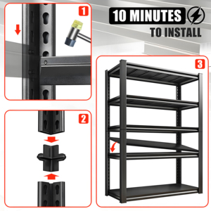 Estantería Metálica para Garaje de 6 Niveles, Ajustable, Diseño Industrial de Acero, Disponible en Almacén Local en EE. UU. - Product Image 5