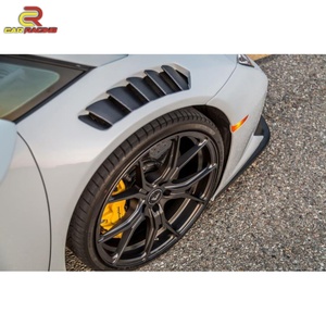 กันชนหน้าคาร์บอนไฟเบอร์แบบกึ่งแห้งคุณภาพสูงสไตล์ Vorstein สำหรับรถยนต์แลมโบ ฮูราแคน LP610 LP580 EVO Performante ปี 2014-2018 - Product Image 6