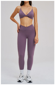 Women S 2 Piece Yoga <b>Set</b> Quick Dry Fitness <b>Seamless</b> Breathable Beauty Back Tank <b>Top</b> High Waist Butt Lift Sports <b>Leggings</b> - Product Image 4