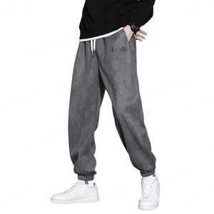 Pantalones Deportivos de Alta Calidad para Hombre, Otoño-Invierno, Estilo Vintage, Ecológicos, Personalizados, con Forro Polar, de Algodón - Product Image 1