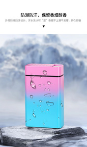 Portable Fashion USB Rechargeable Electric Arc Lighter <b>Magic</b> Cigarette Case with Excellent Cigarette <b>Box</b> Features - Product Image 5