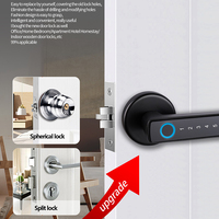 Serrure de porte numérique de sécurité résidentielle intelligente Tuya App capteur d'empreintes digitales biométrique données en nuage pour appartements bureaux