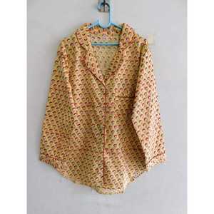 Conjunto de Pijama Floral para Mujer, 100% Algodón, Camisa de Manga Larga y Pantalones, Suave, Ligero y Transpirable, Ropa de Dormir de Verano - Product Image 3