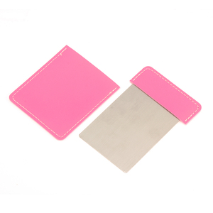 Unbreakable Stainless Steel Pocket <b>Mirror</b> with PU Leather Sleeve Rectangular Credit Card Size Portable Travel Makeup <b>Mirror</b> - Product Image 4