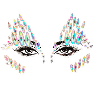 Genya Women Mermaid FaceGems Glitter strass Rave Face Jewels Festival Eyes Face Body tatuaggio temporaneo - Product Image 5