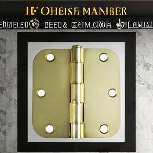 Matte Black Zinc Plated Alloy Corner <b>Door</b> and <b>Window</b> <b>Hinge</b> 3.5" 5/8R Rounded Corner - Product Image 3