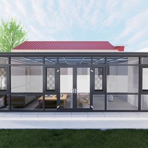 Véranda mobile en aluminium extra-large avec cloison en verre coulissante rétractable pour jardin et maison - Product Image 2