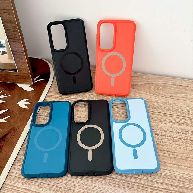 2in1 Defend Heavy Duty Shockproof Magnetic Case for Samsung S26U S25FE A14 A15 A16 A27 A36 A57 A56 TPU PC Hybrid Phone Case