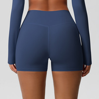 Legging de yoga taille haute, couleur unie, double face brossée, effet galbant et liftant, respirant et infroissable, pour le commerce transfrontalier