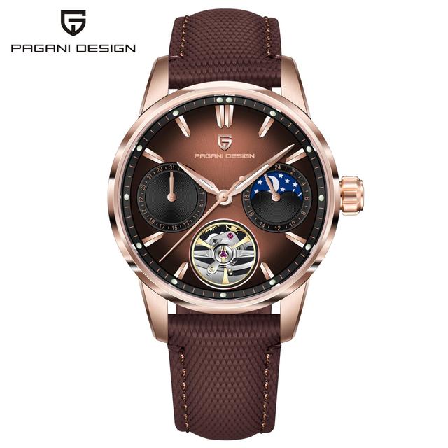 2025 New PAGANI DESIGN Pilot Men Mechanical Watches 10Bar Waterproof Top Brand Sapphire Glass Moon Phase Luminous Watch for Men