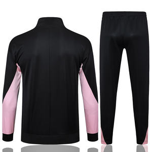 Combinaison d'entraînement à manches courtes rétro imprimée avec fermeture éclair intégrale, séchage rapide, automne-hiver, uniforme de compétition des clubs européens de Paris 24/25 - Product Image 2