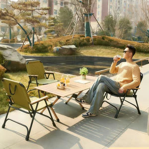 Silla Plegable Yang Gongzi, Doble Tubo Reforzado, Tipo Kermit, para Campamento, Picnic, Diseño Rectangular Plegable - Product Image 3