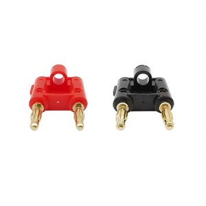 Connecteur audio pour haut-parleur à double rangée de fiches banane de 4 mm, connecteur banane double, borne d'amplificateur, couple de fiches banane, adaptateur de prise banane - Product Image 2