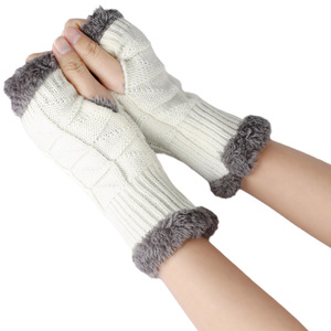 Gants d'hiver mignons <span class=keywords><strong>pour</strong></span> filles Gants d'<span class=keywords><strong>ordinateur</strong></span> sans doigts avec doublure en polaire douce <span class=keywords><strong>pour</strong></span> dames - Product Image 5