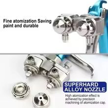 <span class=keywords><strong>Prona</strong></span> MRS2-2R 1.3mm Double Buse Chrome Pistolet Double Tête Air Revêtement Pistolet, HVLP Haute Pression Nano Chrome Peinture Pistolet - Product Image 3