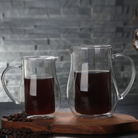 Cafetière à piston en verre borosilicate à double paroi transparente pour les amateurs de café, 350 ml, 600 ml, filtre en acier inoxydable