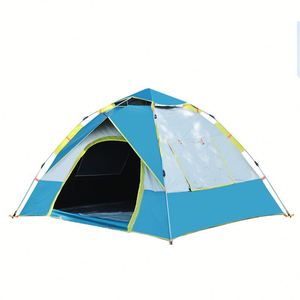 Carpas familiares ultraligeras automáticas para senderismo, carpas de camping impermeables grandes para 4 estaciones - Product Image 3