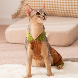 Hete Aanbieding: Koudweer Kleding voor Huisdieren, Goedkope Kattenkleding, Warme, Dikke Corduroy, Schattige Kattenkleding, Grappige, Schattige Regenboogpatroon Kattenjurk - Product Image 2