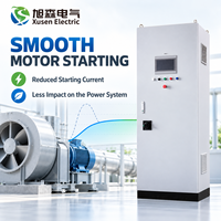 Panneau de commande de démarreur progressif personnalisé avec PLC HMI pour le démarrage de deux moteurs de ventilateur industriels de 37 kW et le contrôle automatique de la ventilation