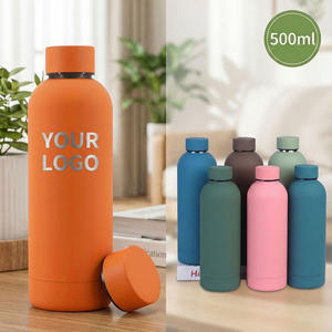 Bouteille personnalisée 500 ml Tasse en acier inoxydable Tasses de Noël Vaisselle Finition mate Gourde de voyage Gourde d'eau Bouteilles de sport - Product Image 1
