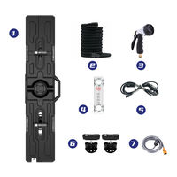 Système de douche de toit 16L pour véhicules tout-terrain, SUV, pick-up, camping-car, 4x4, avec réservoir d'eau pour douche extérieure