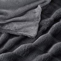 Jeté léger en polyester 100% tissé pour canapé et lit, respirant, texture ondulée, ignifuge, imperméable, utilisation toutes saisons