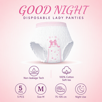 Culottes jetables Unihope Good Night pour femmes, taille haute, anti-fuites, pour les règles, lot de 5, vente en gros, fournisseur OEM ODM