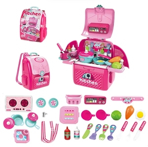 <span class=keywords><strong>Coffret</strong></span> de cuisine portable 2-en-1 en plastique pour enfants, jouet de cuisine Little <span class=keywords><strong>Chef</strong></span>, vente chaude - Product Image 5