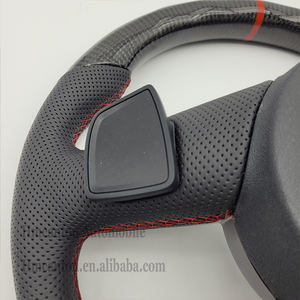 Cuero perforado de fibra de carbono mejorado de mano de obra fina de alta calidad para volante Audi S3 8V S4 S5 B9 RS3 RS4 RS5 - Product Image 2