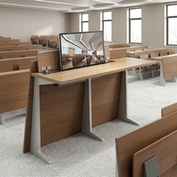 Chaise de conférence moderne en contreplaqué, siège d'étudiant, banquette, ensemble bureau et siège pour salle de classe universitaire et auditorium