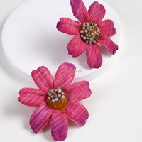 Têtes de fleurs de tournesol en soie faites à la main, fausses têtes de marguerites pour l'artisanat, accessoires de couronnes et décorations pour la maison