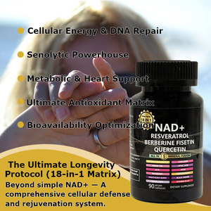 Suplementos de NAD+ de Marca Privada, Cápsulas de Nicotinamida Ribósido NAD+ con Resveratrol, Cápsulas de Vitamina B3 de 500 mg - Product Image 5