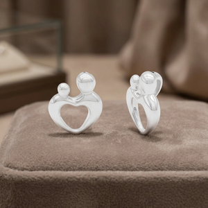 Precios Fantásticos, Diferentes Tamaños, Colgante de Plata de Ley 925 con Doble Cúpula y Corazón Abierto, Plateado, para Mujer, a la Moda - Product Image 3