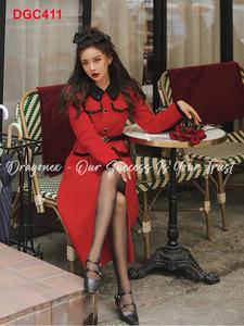 Vestido de noche rojo largo de alta calidad hecho de vestido de noche prensado y bolsillos de lujo de Vietnam - Product Image 4