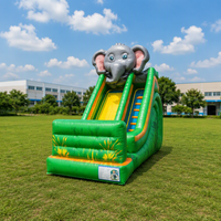 Vente flash Nouveau toboggan aquatique gonflable sur le thème des animaux Parc aquatique géant Château gonflable Couleur et taille personnalisées PVC résistant Trampoline Park