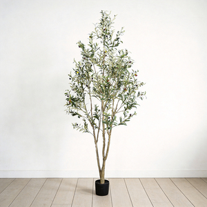 <span class=keywords><strong>Arbre</strong></span> d'olivier artificiel de 7 pieds dans un <span class=keywords><strong>pot</strong></span> <span class=keywords><strong>en</strong></span> plastique noir, décoration, plantes artificielles <span class=keywords><strong>en</strong></span> plastique avec un toucher naturel pour une utilisation à la maison et <span class=keywords><strong>en</strong></span> extérieur - Product Image 2