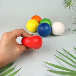 Balle anti-stress imprimée avec logo, jouet amusant pour les mains, cadeau promotionnel, balle en mousse PU souple personnalisée, balle de rééducation pour la préhension - Product Image 3