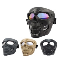 Casque de moto tout-terrain, lunettes de protection, masque facial intégral pour paintball, sports de plein air, ski, Halloween, cosplay, jeux de survie CS