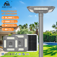 AORUITAI Éclairage extérieur étanche de haute qualité IP65 SMD 120w 200w Plaque en acier galvanisé Lampe solaire de jardin LED