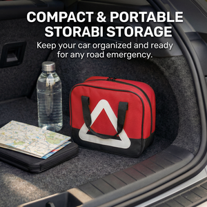 Набор для экстренных ситуаций на дороге из 33 предметов: с компрессором для быстрой подкачки шин 12В и мощными пусковыми проводами для безопасности автомобиля - Product Image 1