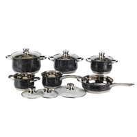 Ensemble de casseroles et poêles 12 pièces, compatible avec toutes les plaques de cuisson, batterie de cuisine antiadhésive à induction
